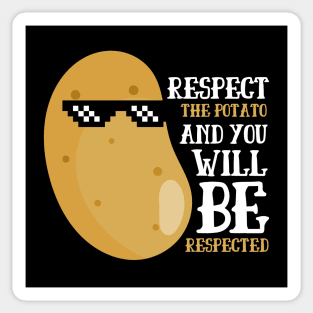 Respect The Potato Funny Potato Sticker